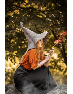 Glinda model heksehat, naturlig brun farve 2