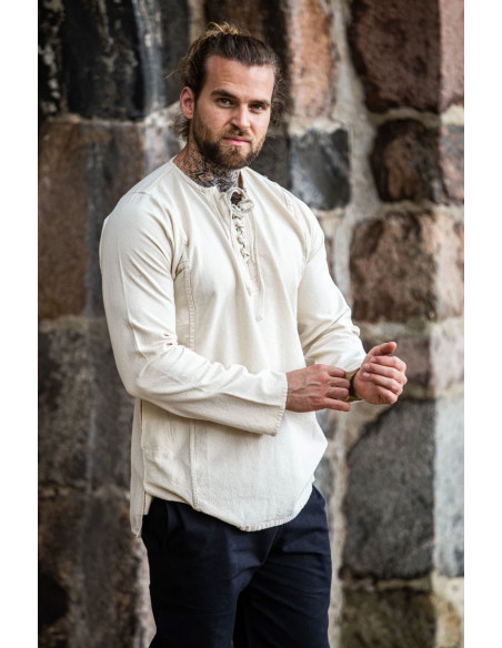 Bondeskjorte med bindebånd