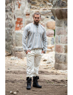 Camisa campesino con lazos modelo Felix