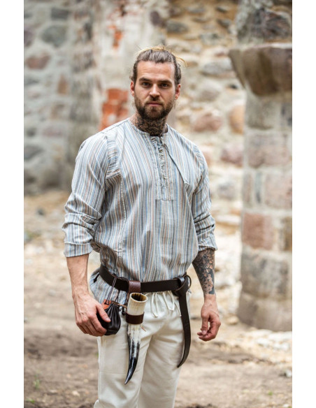 Camisa campesino con lazos modelo Felix