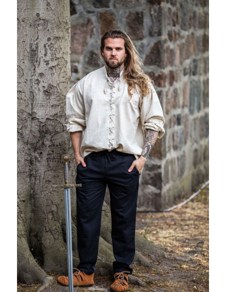 Camisa medieval con lazos modelo...