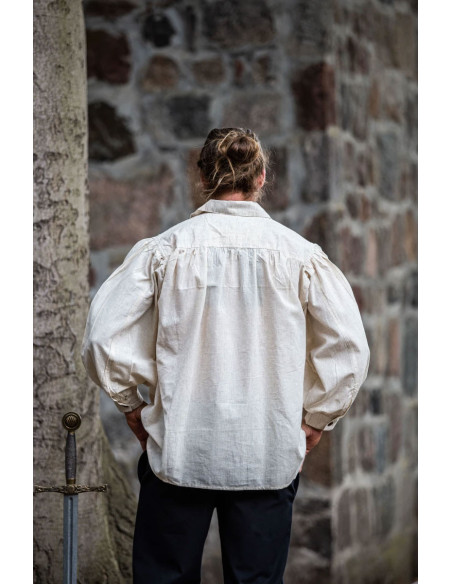 Artur piratenhemd met veters, naturel...