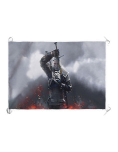 Estandarte-Bandera Geralt de Rivia, The Witcher III Wildhunt (70x100 cms.)