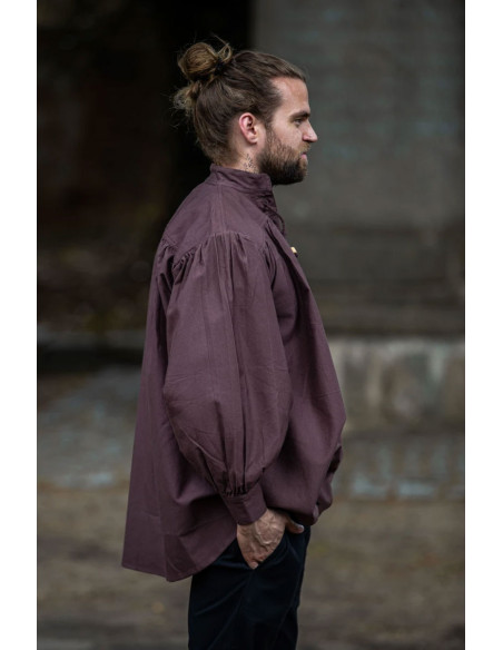 Camisa medieval ancha con lazos,...