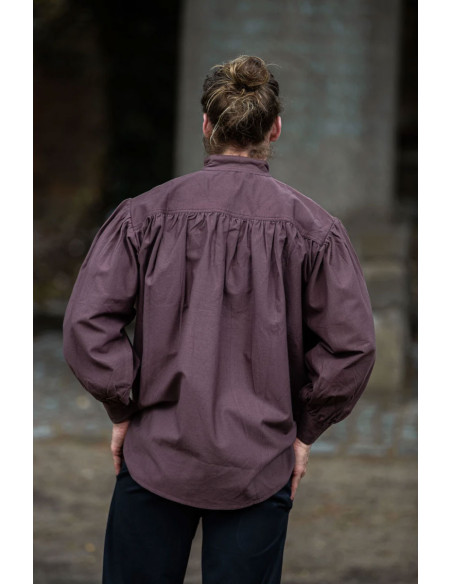 Camisa medieval ancha con lazos,...