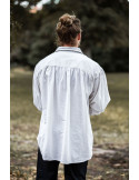 Camisa pirata cuello alto modelo James, color blanco