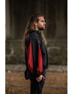Middelalderskjorte Lansquenet model Albert, sort-rød 2