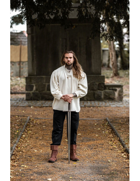 Camisa medieval crema con lazos Camisa medieval crema con lazos