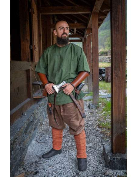 Viking tunika kortærmet Olaf, grøn