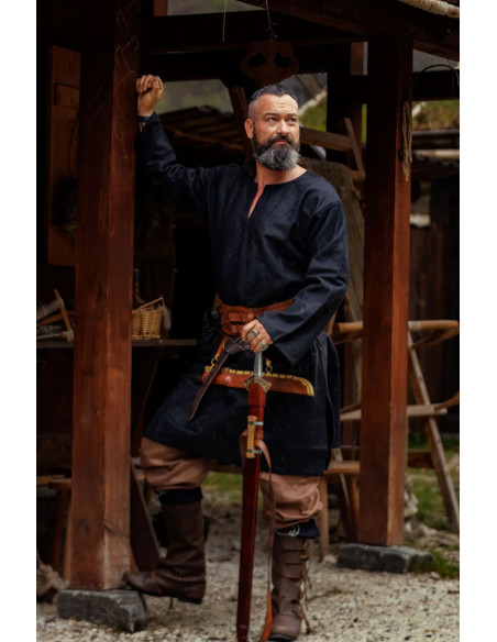 Olvisson Viking tuniek, zwarte wol