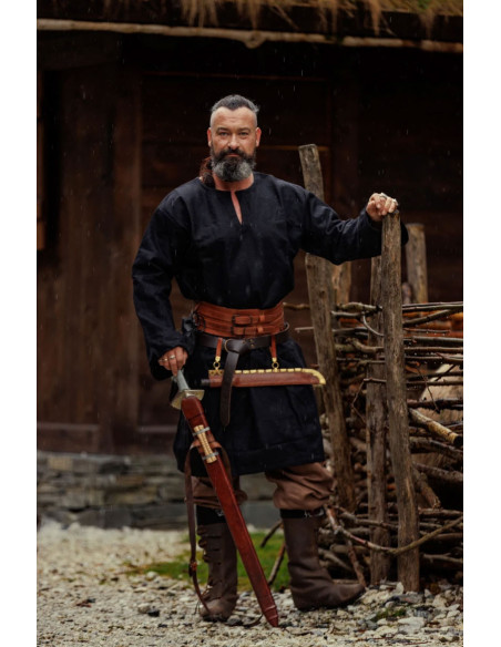 Olvisson Viking tuniek, zwarte wol