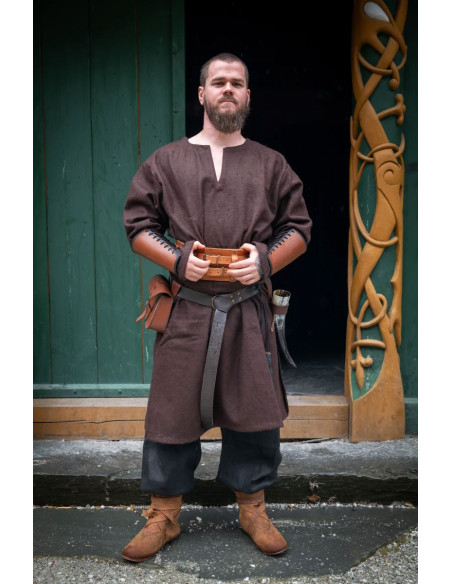 Olvisson Viking tuniek, bruine wol