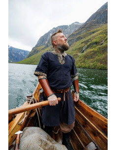 Túnica vikinga manga corta Richard, negro