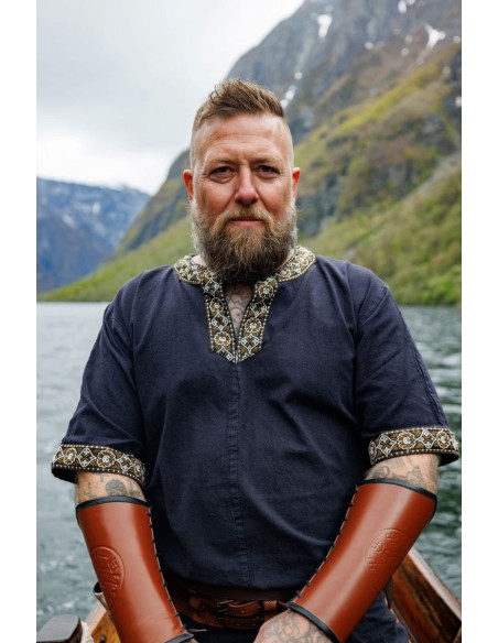 Viking tuniek korte mouw Richard, zwart