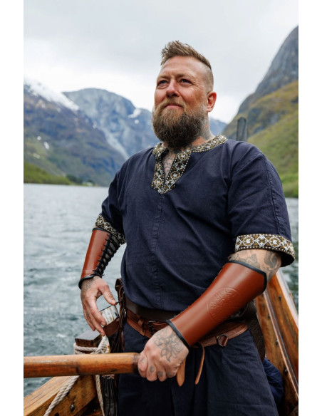 Viking tuniek korte mouw Richard, zwart