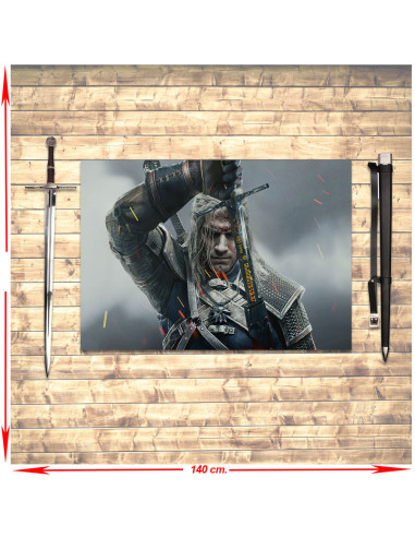 Geralt von Riva Banner- und Schwertpaket The Witcher Wild Hunt III