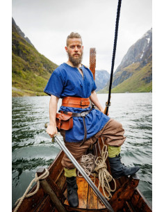 Viking tuniek korte mouw Theobald, blauw