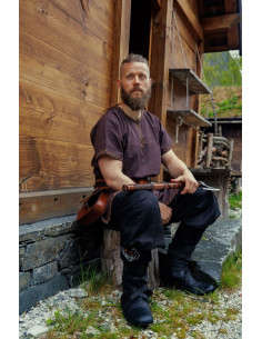 Viking tunika kortærmet Harbard, mørkebrun 2