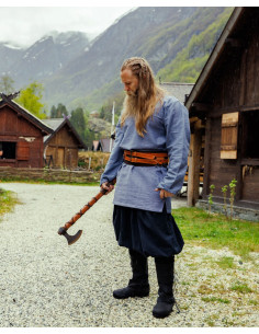 Wikinger-Langarmtunika Torsten, blaugrau