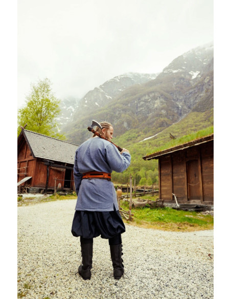 Wikinger-Langarmtunika Torsten, blaugrau