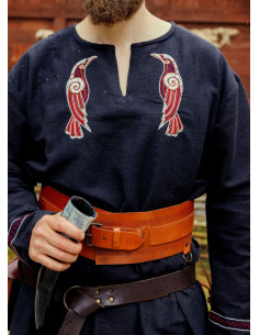 Hugin and Munin Viking tuniek met lange mouwen, zwart 2