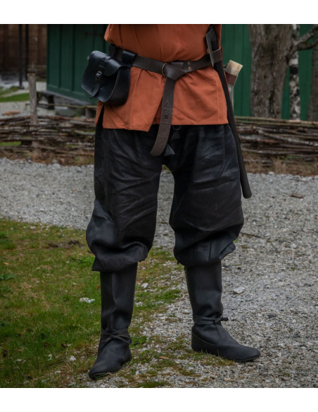 Wodan linnen Vikingbroek, zwart
