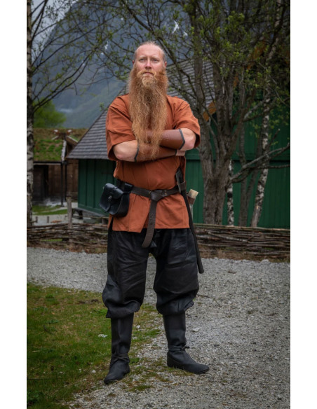 Wodan linnen Vikingbroek, zwart