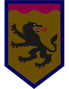 Estandarte Medieval varios colores con dragón rampante