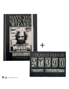 Libreta tapa dura y marcapáginas - Sirius Azkaban de...