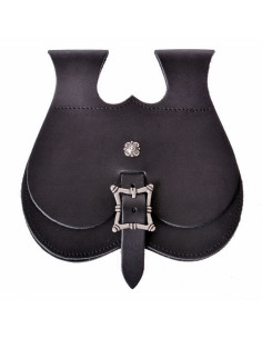 Bolsa Medieval siglos XV-XVI en piel (22 x 22 cm.) 2