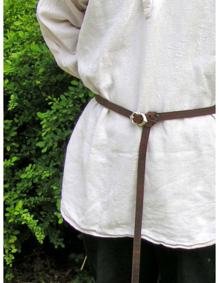 Cinturón medieval estrecho en piel,...