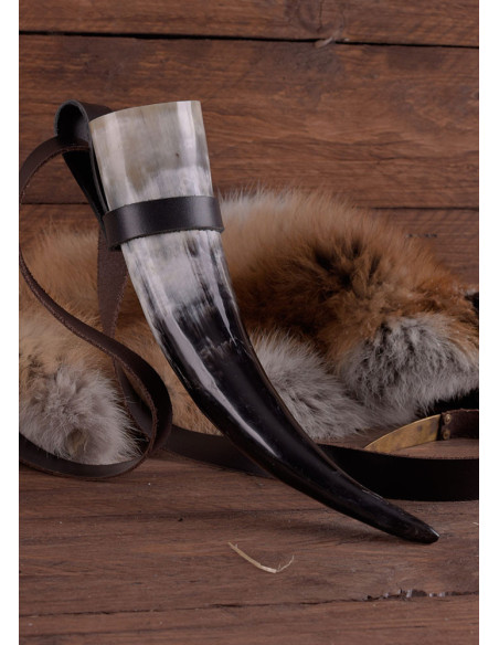 Tahalí schwarz, Hörner am Gürtel zu...