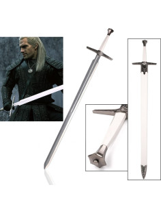 Espada plateada Geralt de Rivia, the Witcher, versión Netflix