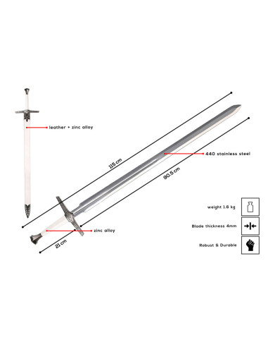Silver Sword Geralt of Rivia, the Witcher, Netflix-version