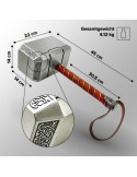 Functionele metalen Thor's hamer met standaard, Marvel
