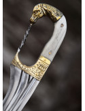 Falcata, Kopis con cuchillo, mango cabeza caballo, s. IV-III a.C.