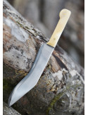 Falcata, Kopis con cuchillo, mango cabeza caballo, s. IV-III a.C.