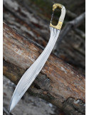 Falcata, Kopis con cuchillo, mango cabeza caballo, s. IV-III a.C.