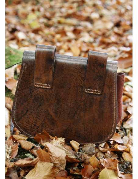 Keltische Vegvisir-Tasche aus braunem...