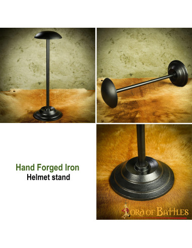 Soporte de mesa para cascos en hierro