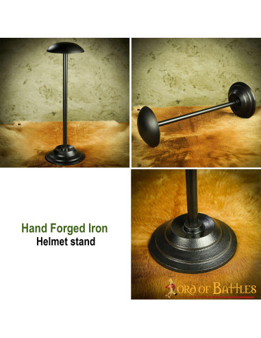 Soporte de mesa para cascos en hierro