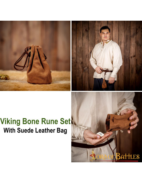 Set de 25 runas mágicas de hueso con...