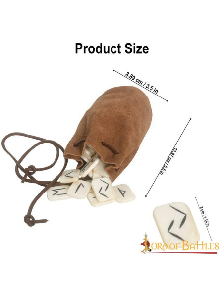 Set mit 25 magischen Knochenrunen mit...