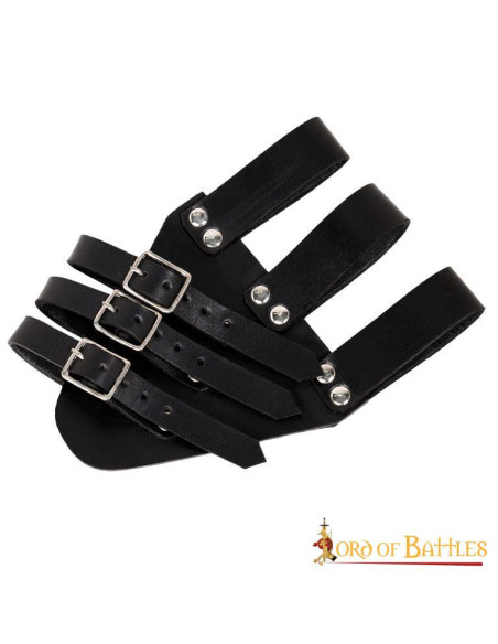 Baldric voor rapierzwaarden in leer...
