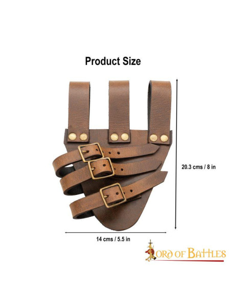 Baldric voor rapierzwaarden in leer...