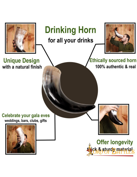 Viking-middeleeuwse drinkhoorn,...