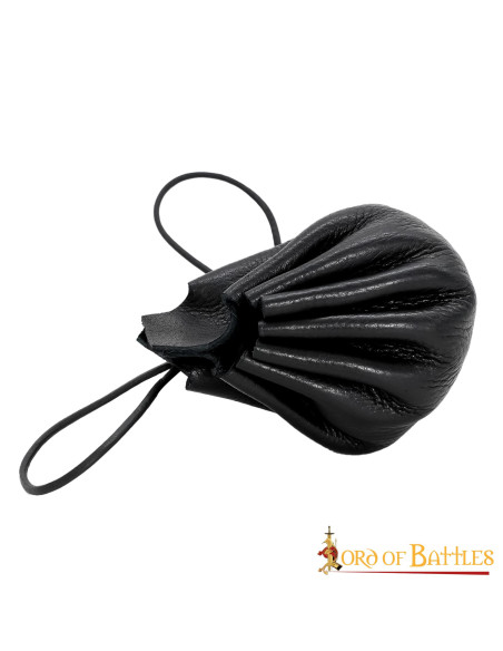 Limosnera medieval en cuero para el...