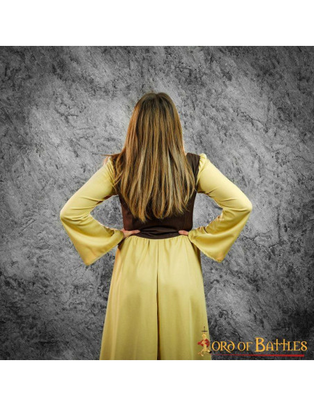 Mittelalterkleid Arwen braun-senf...