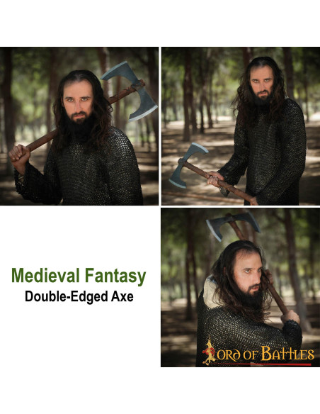 Hacha funcional doble filo con funda Hacha funcional doble filo con funda