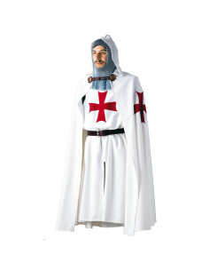 Pack Templars kappe og tunika broderet kors